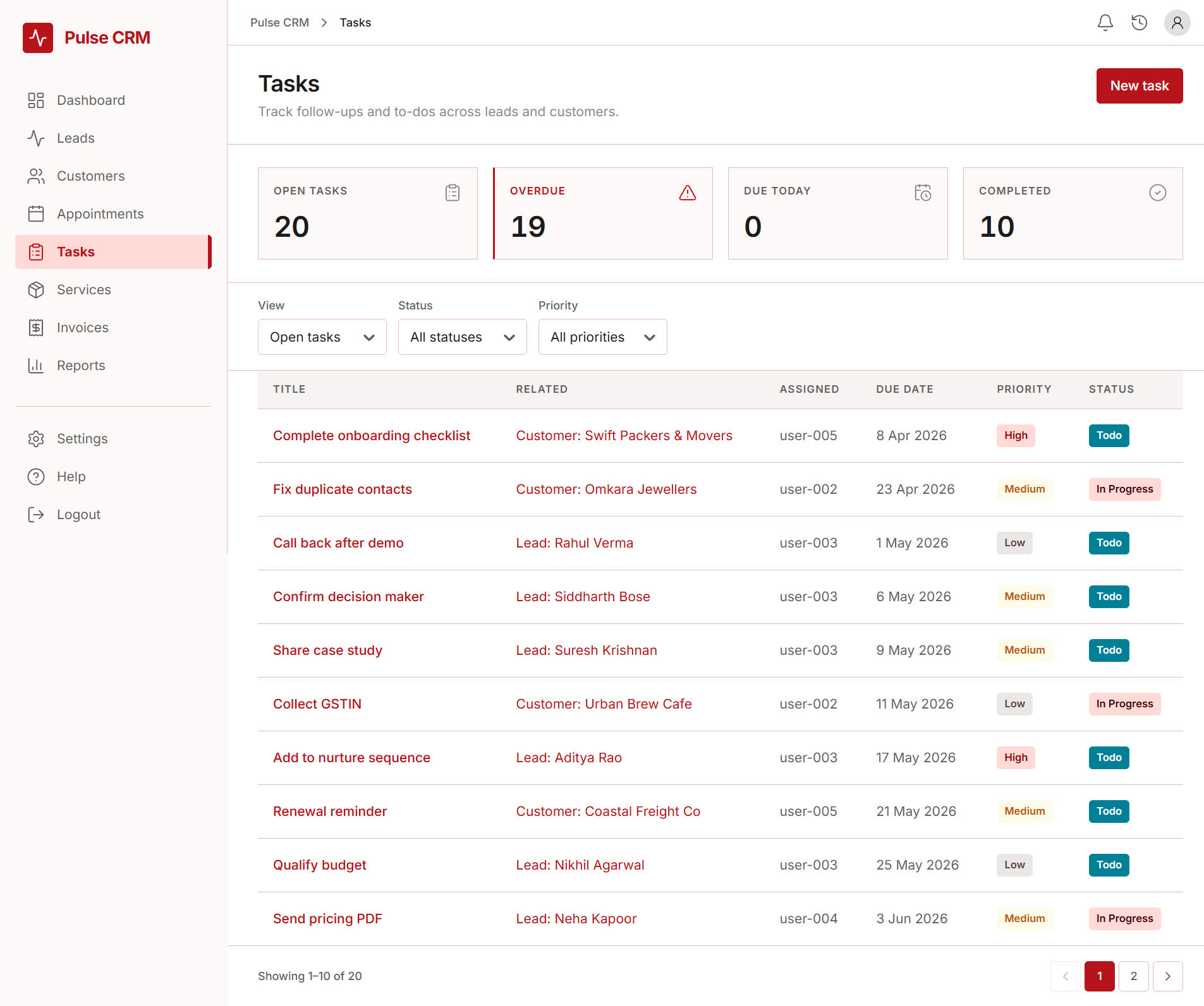 Pulse CRM artifact 7