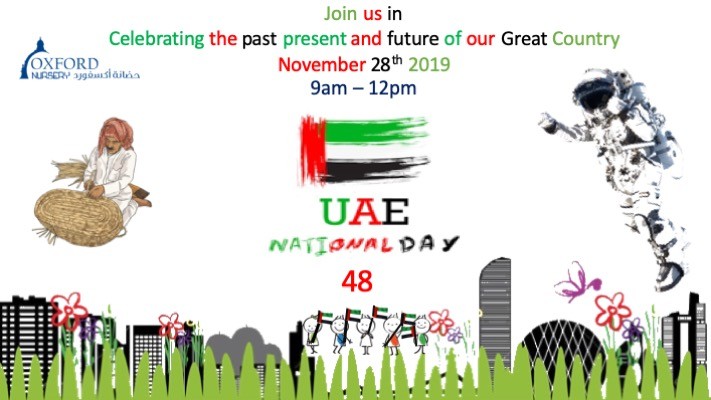 Oxford Nursery celebrating the UAE National Day on 28th November 2019