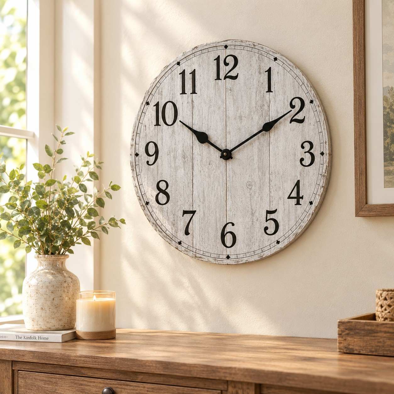 Silent Grey Analog Wall Clock