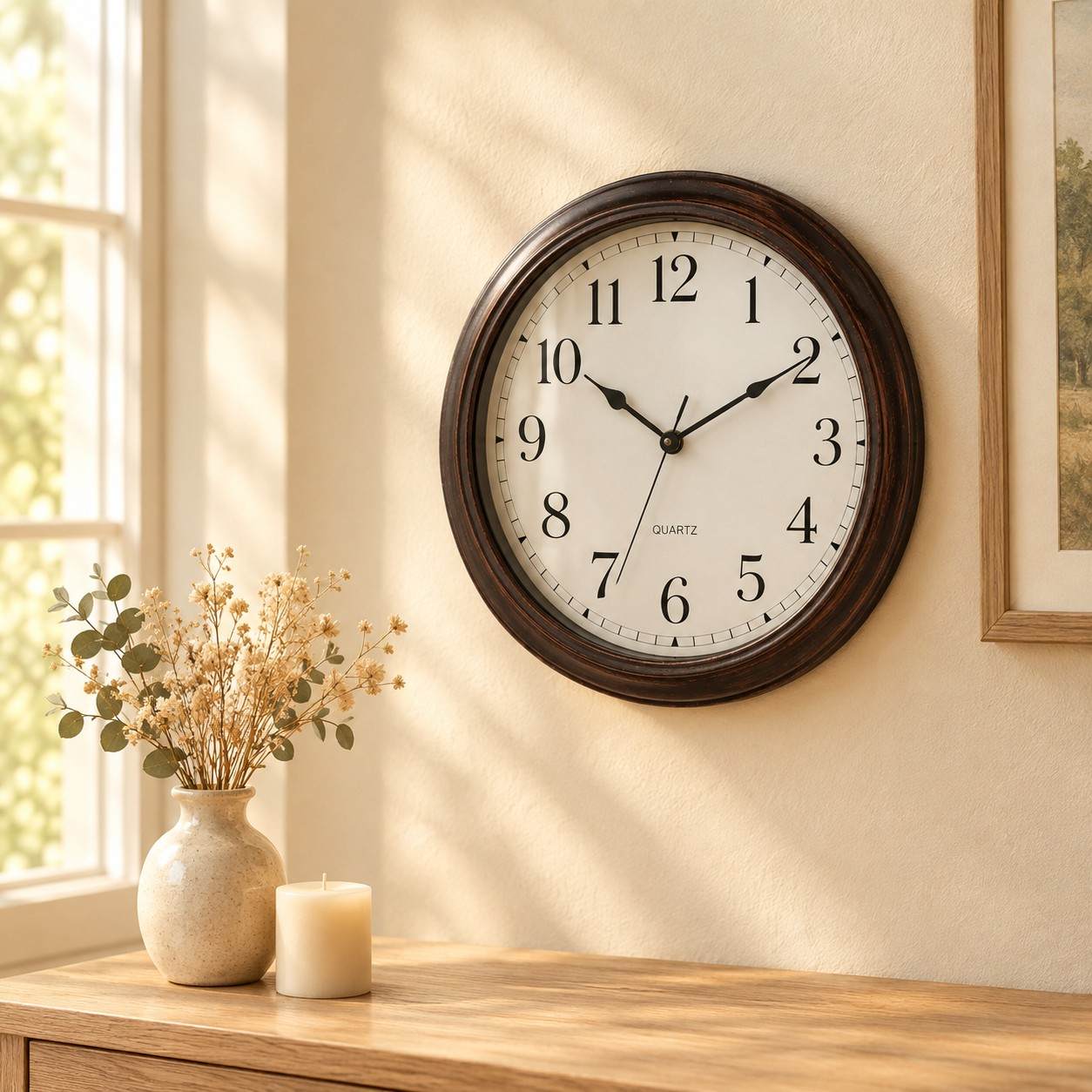 Small Vintage Silent Kitchen Clock