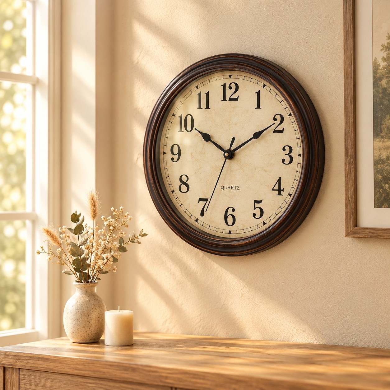 Vintage Bronze Decorative Wall Clock