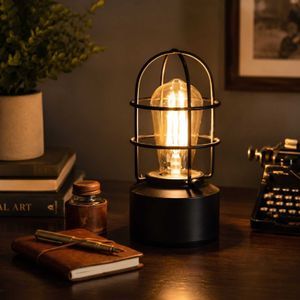 Haian Support Touch Control Table Lamp, 3-Way Dimmable Lamp,(Bulb Included) | Small Lamp for Small Spaces,Industrial Steampunk Nightstand Lamp for Bedroom, Living Room, Dorm, Office