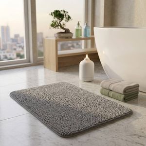 OLANLY Thick Memory Foam Bath Mat Rug 30x20, Extra Soft Absorbent Bathroom Rugs, Quick Dry Bath Mats, Non-Slip, Machine Washable Carpet for Bathroom, Tub and Shower, Home Decor Accessories, Grey