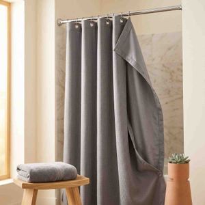 ALYVIA SPRING Waterproof Fabric Shower Curtain Liner with 3 Magnets - Soft Hotel Quality Cloth Shower Liner, Light-Weight & Machine Washable - Standard Size 72x72, White
