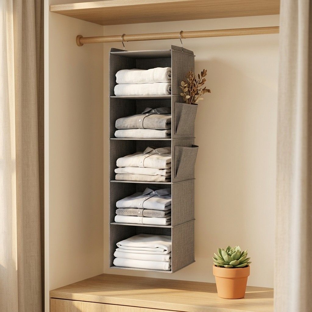 BOOMIBOO 5-Tier Hanging Closet Organizer