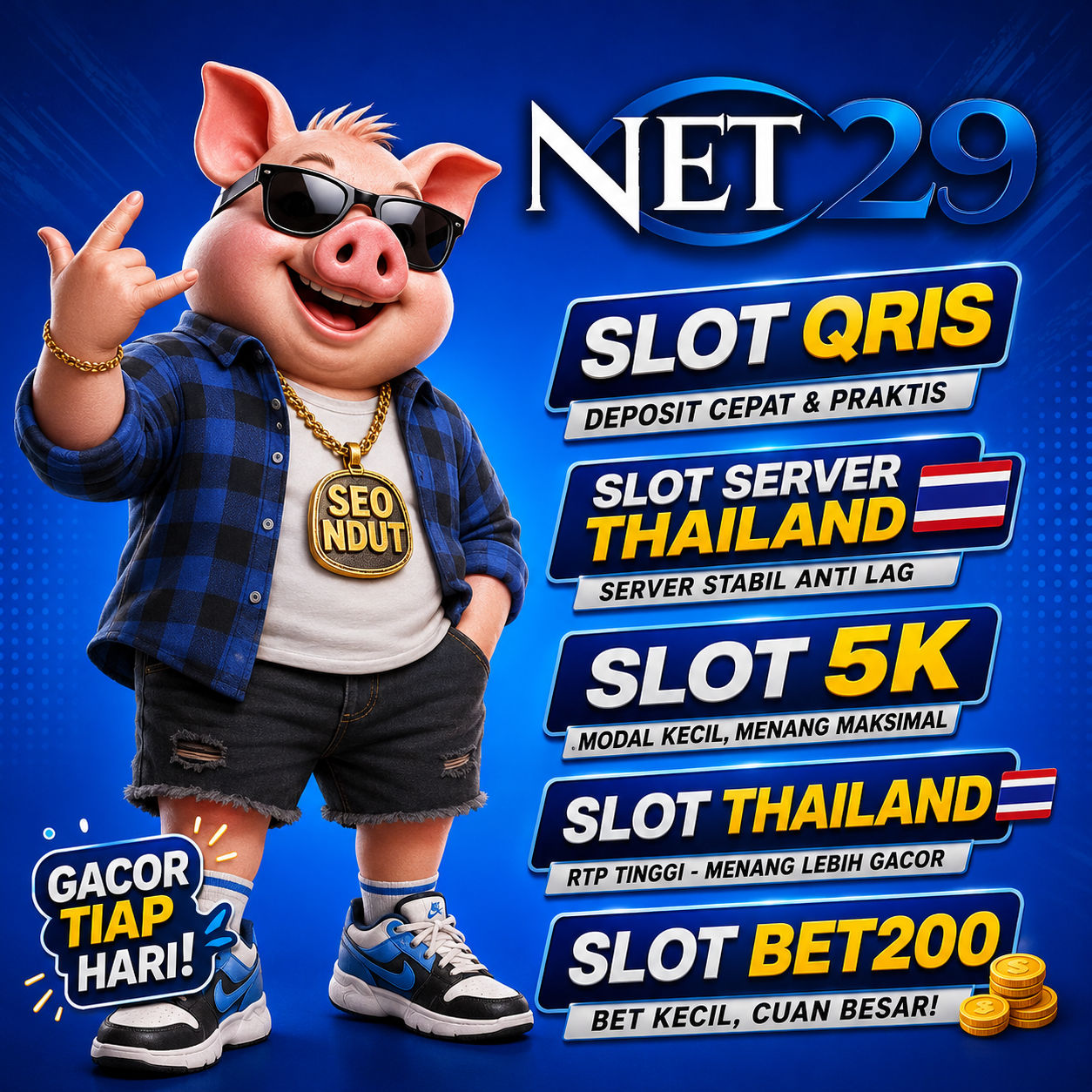 NET29: Situs SLOT GACOR malam ini dengan SLOT BET200 dan SLOT QRIS 5K server Thailand Terbaik