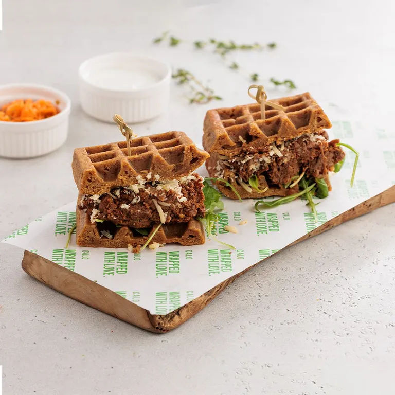 Beef Waffle Sandwich