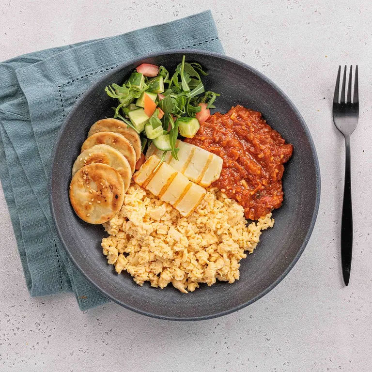 Grilled Halloumi Breakfast Bowl