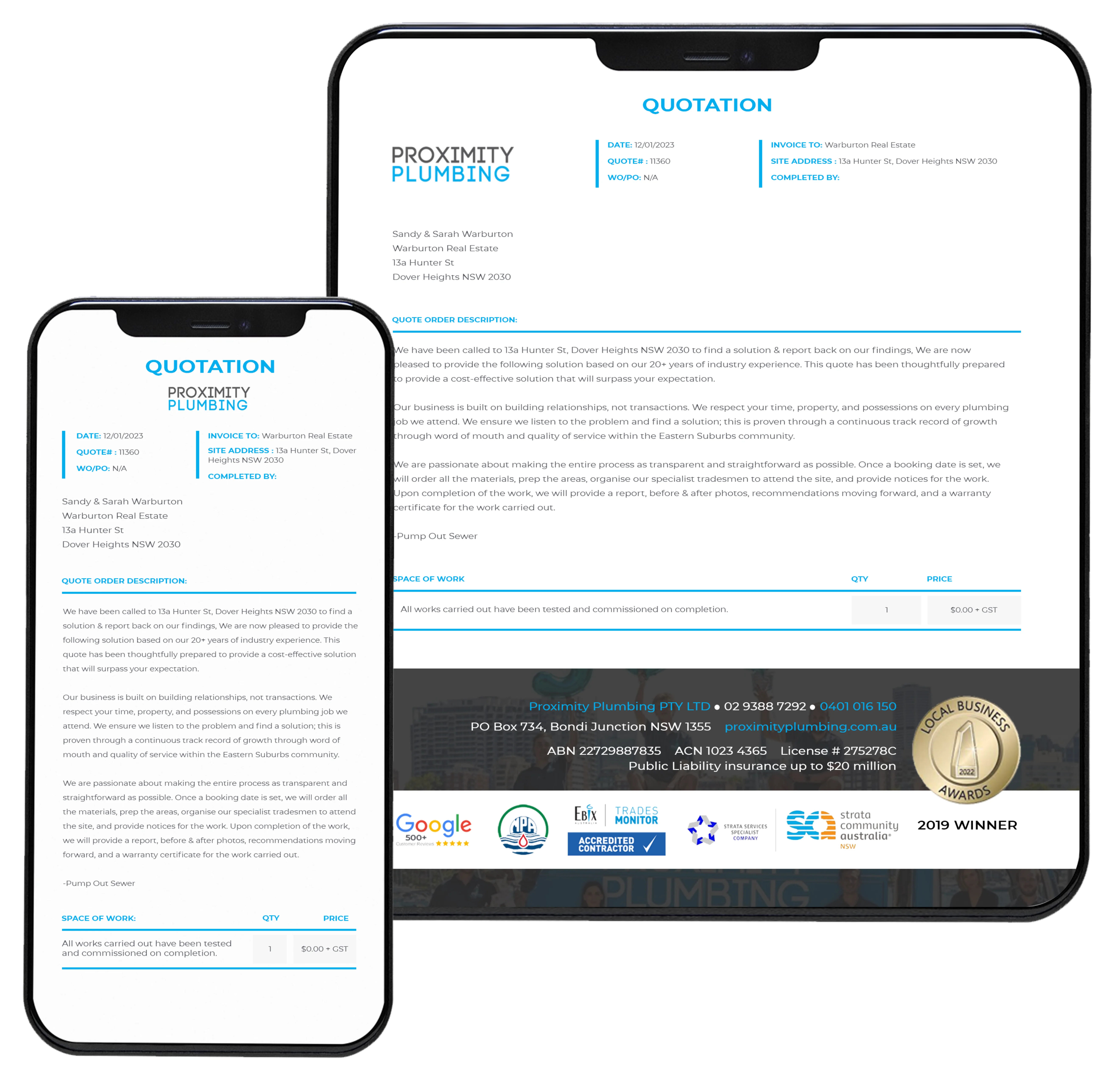 Your Plumbing Service Report Your Plumbing Service Report