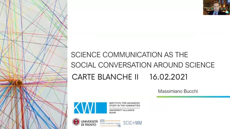 Massimiano Bucchi: Science Communication as the Social Conversation around Science