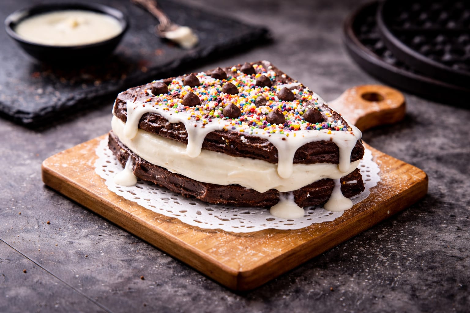 Dark+White Belgium Waffle