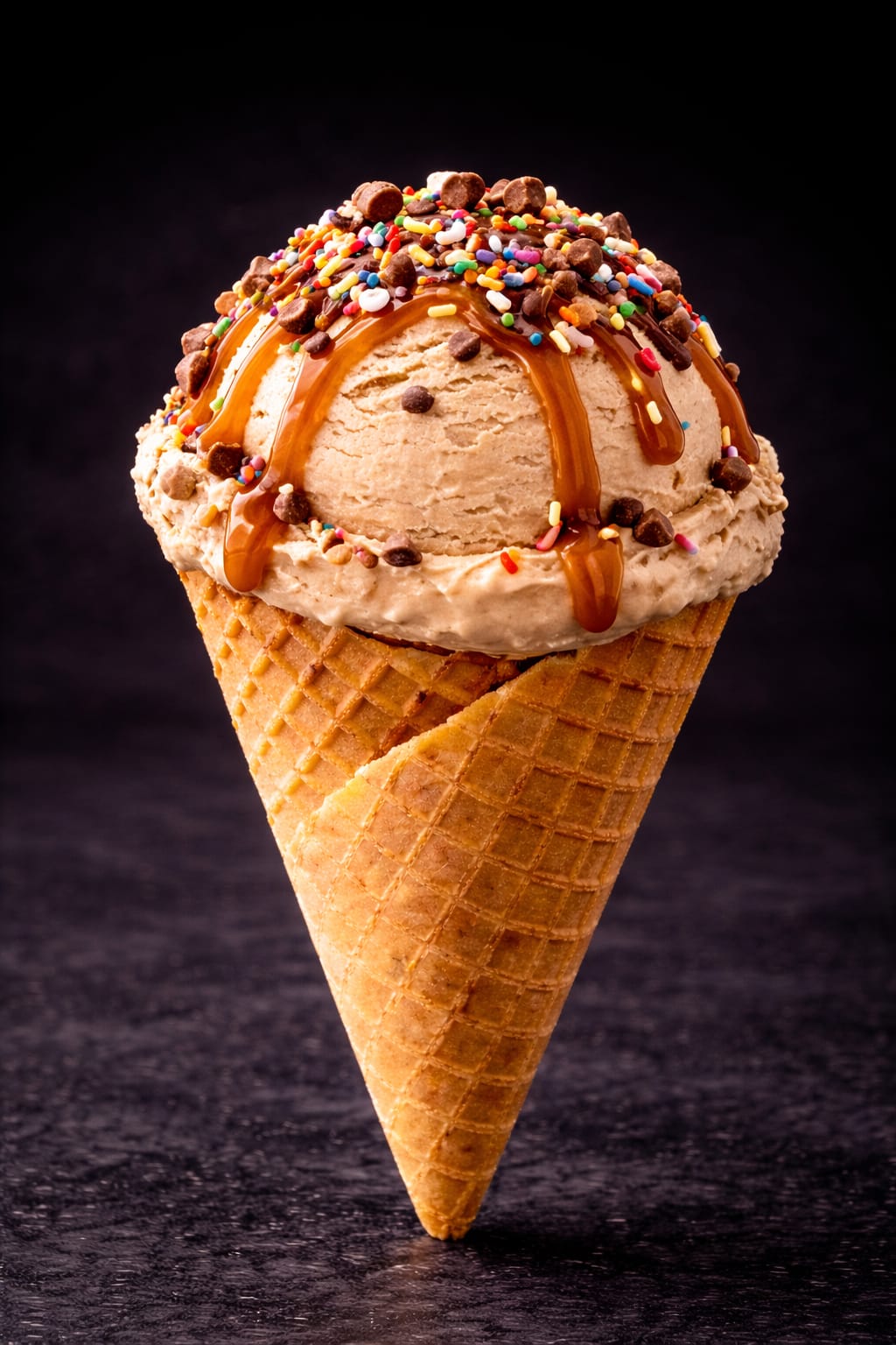 Caramel Cone Waffle