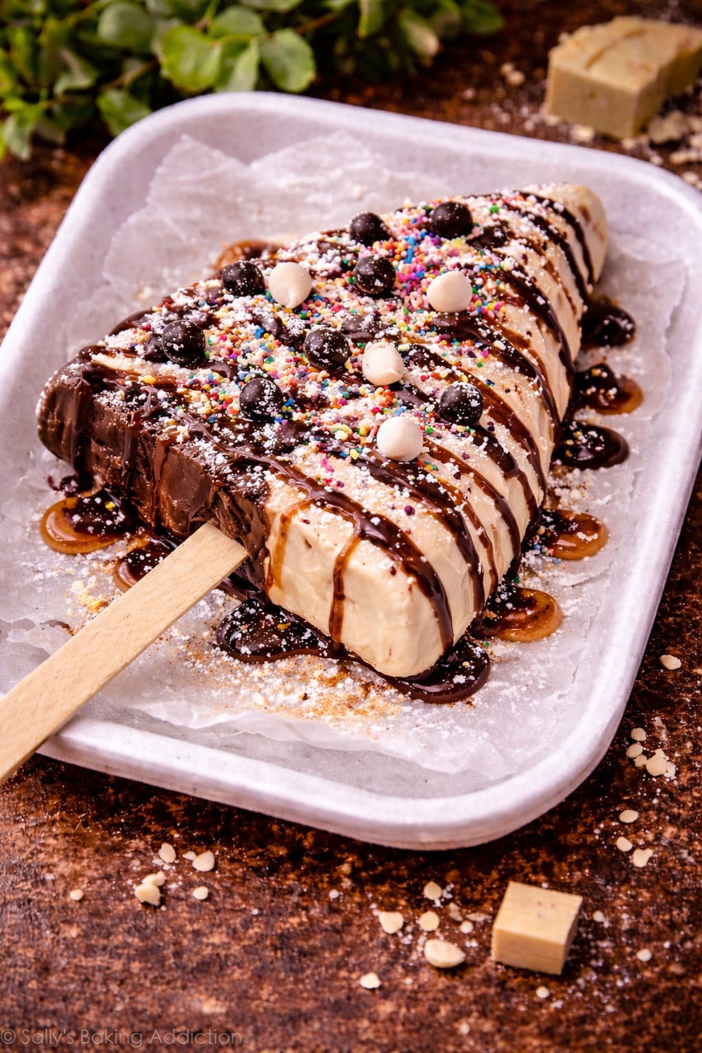 Dark+White Stick Waffle