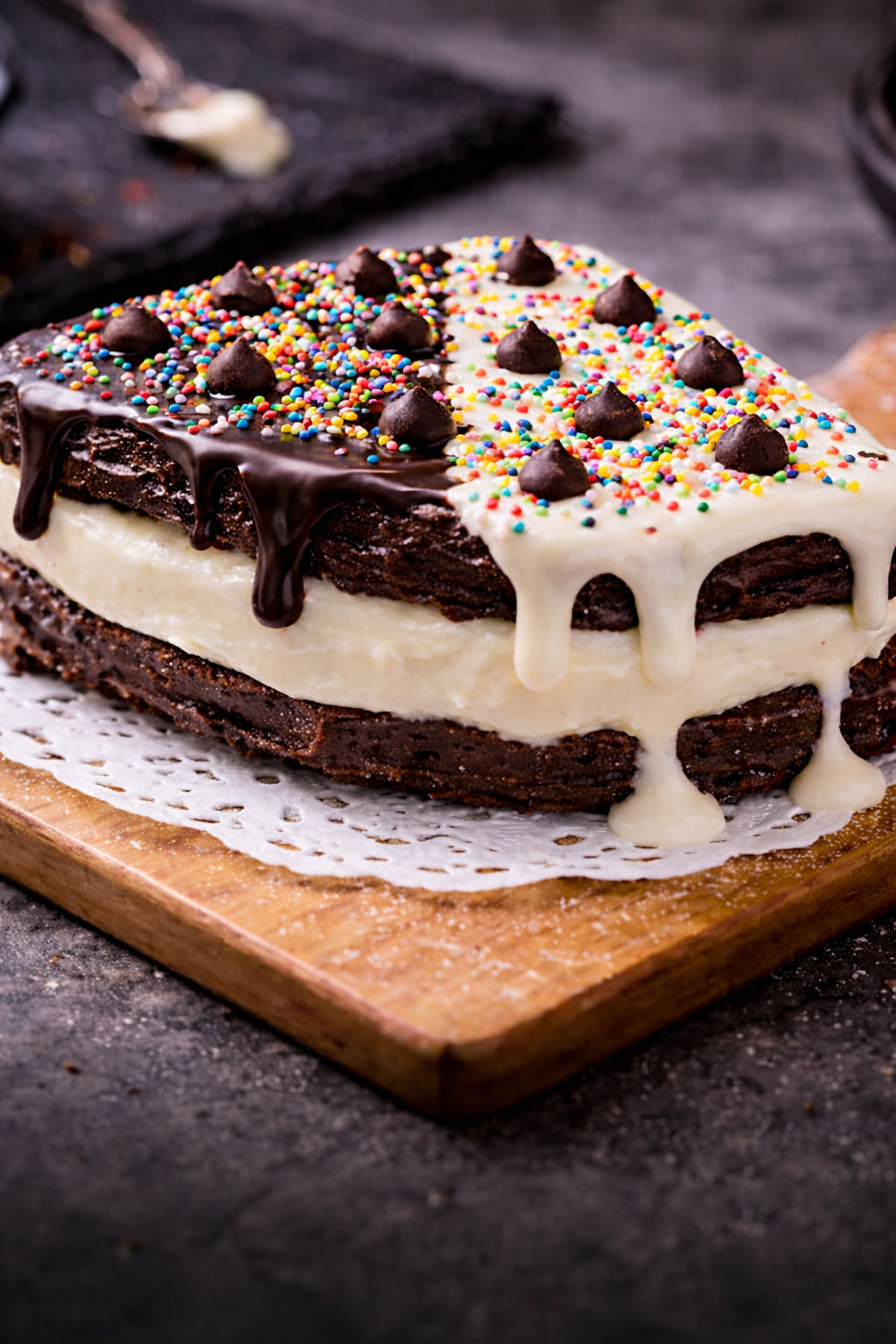 Dark+White Belgian Waffle