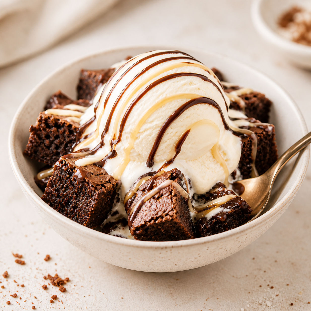 White Fantasy Brownie Bowl - 500 ml