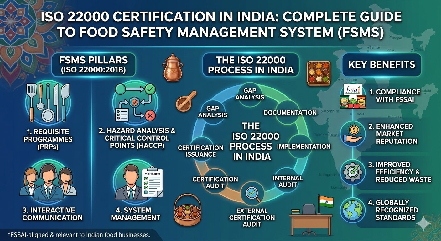 ISO 22000 Certification in India | Food Safety Management System Certification India Guide