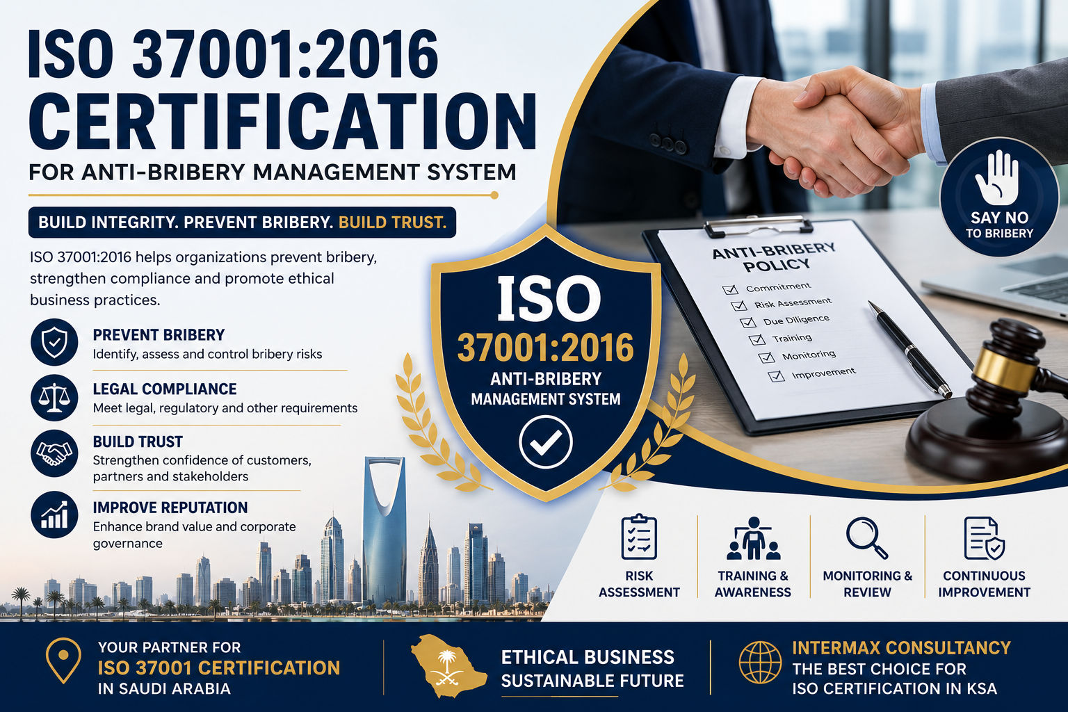 ISO 37001:2016 Certification for Anti-Bribery Management System in Saudi Arabia