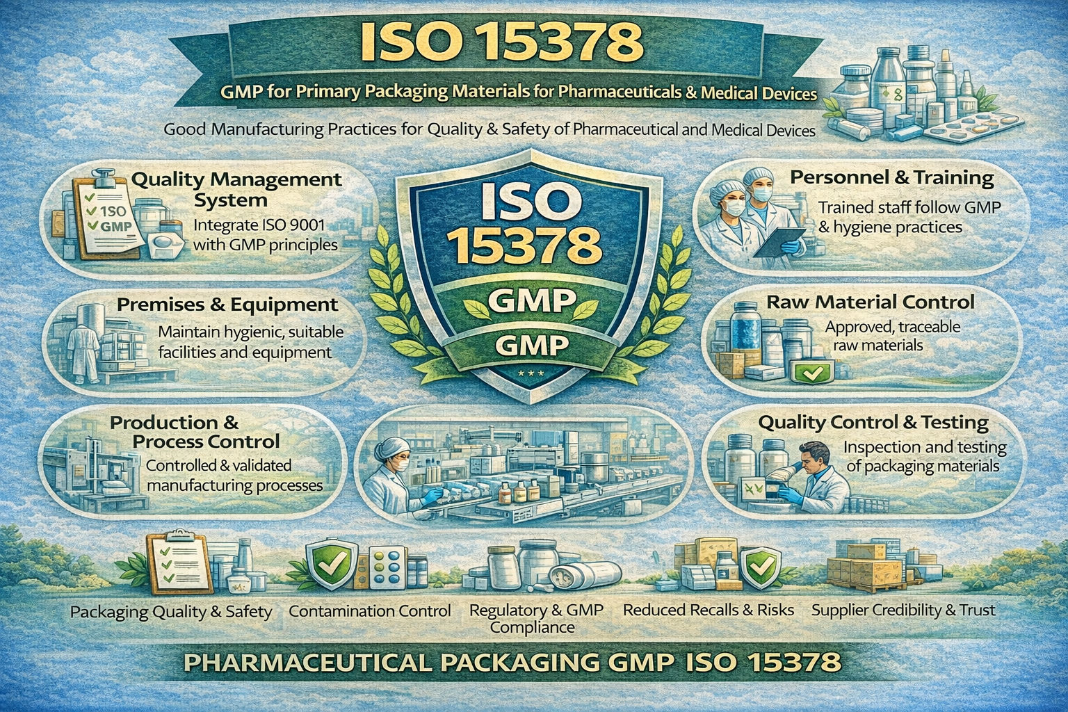 ISO 15378 – GMP for Primary Packaging Materials for Pharmaceuticals & Medical Devices