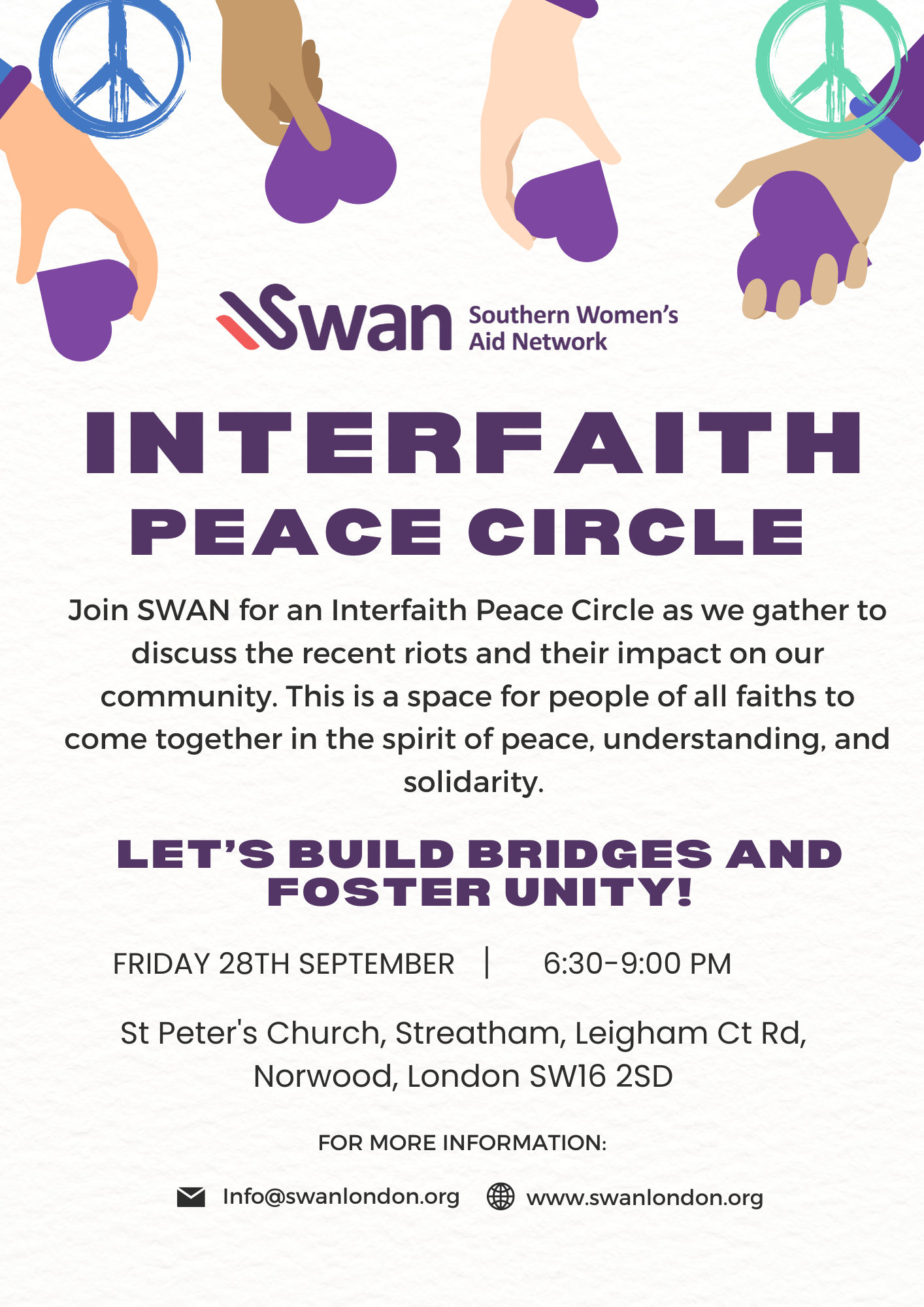 Featured image for Interfaith Peace Circle Event by SWAN 