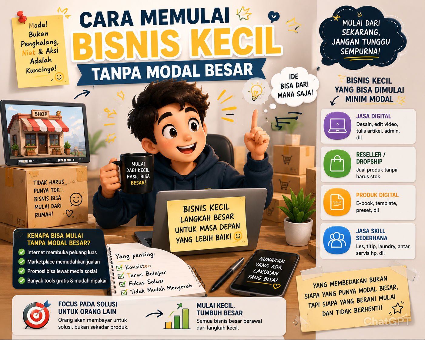 Cara Memulai Bisnis Kecil Tanpa Modal Besar