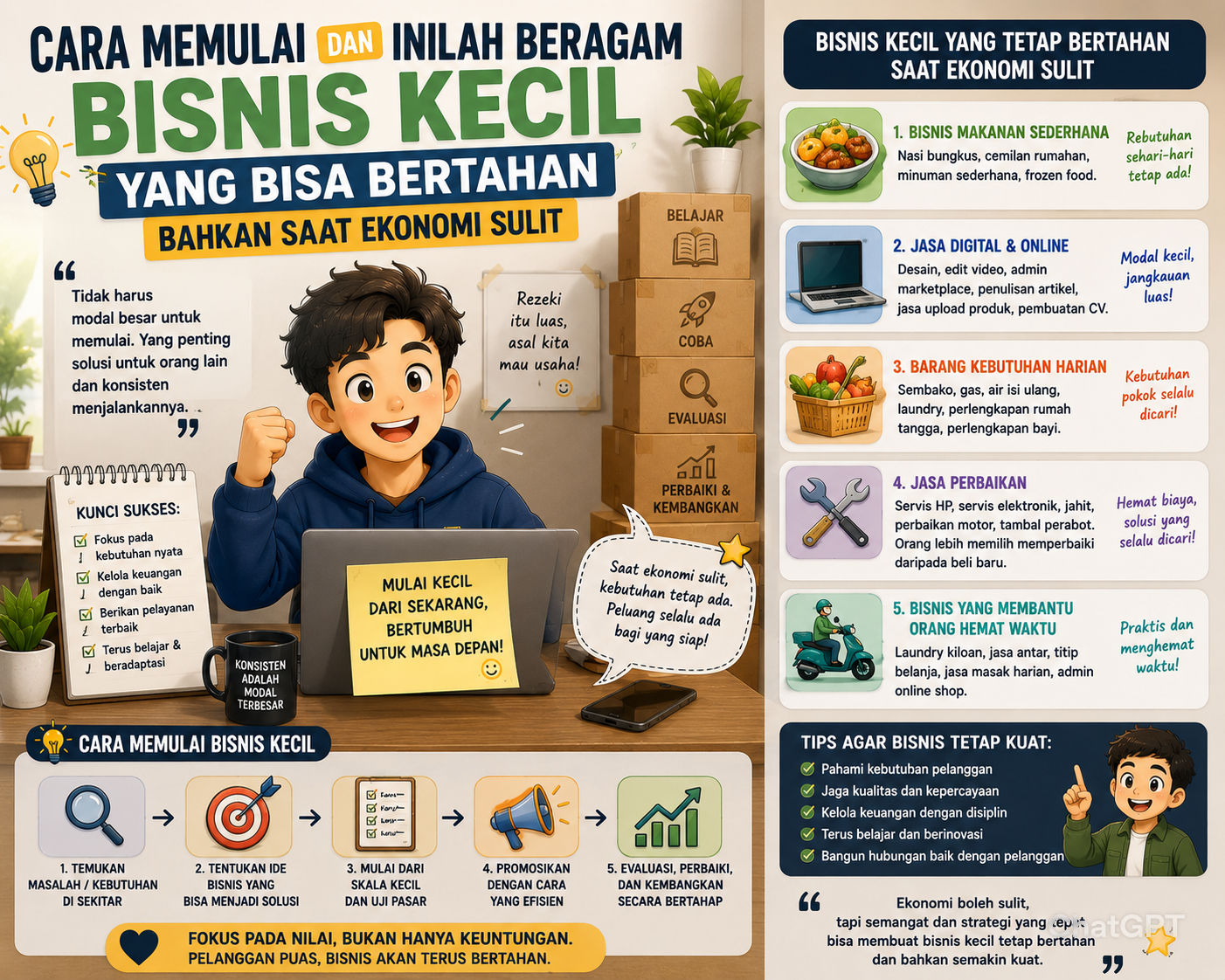 Cara Memulai dan Inilah Beragam Bisnis Kecil yang Bisa Bertahan Bahkan Saat Ekonomi Sulit