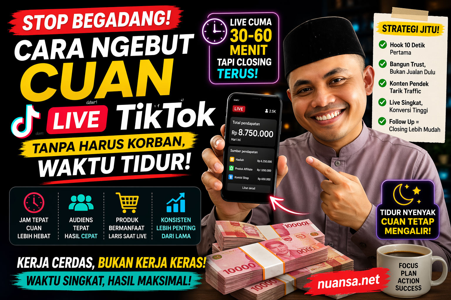 Stop Begadang! Cara Ngebut Cuan dari Live TikTok Tanpa Harus Korban Waktu Tidur