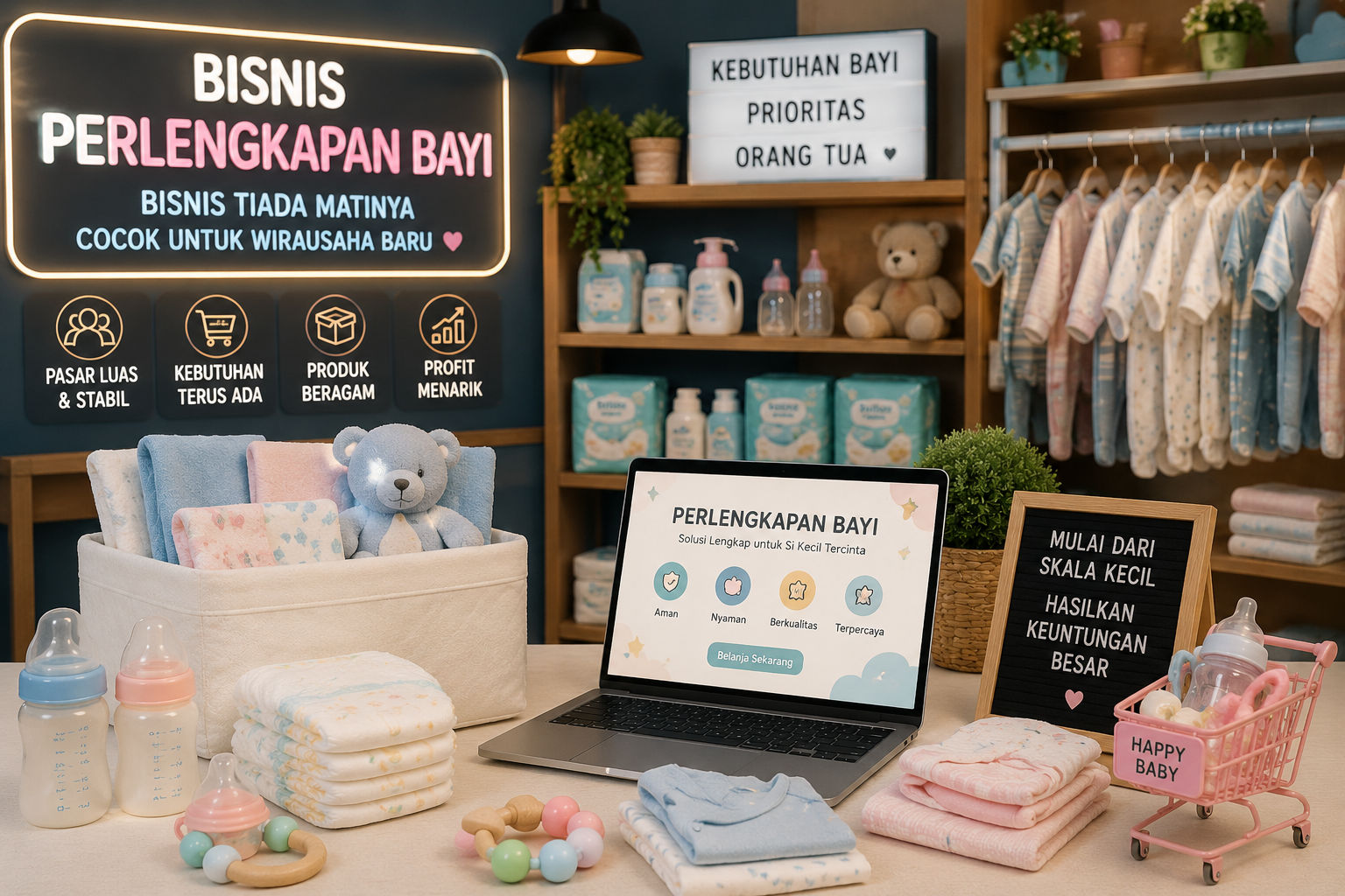 Bisnis Jualan Perlengkapan Bayi, Peluang Usaha yang Tidak Pernah Sepi untuk Wirausaha Baru