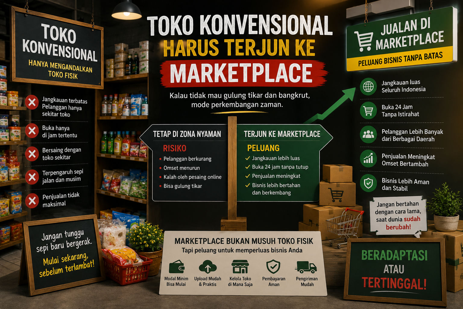 Toko Konvensional Harus Mulai Jualan di Marketplace Kalau Tidak Mau 