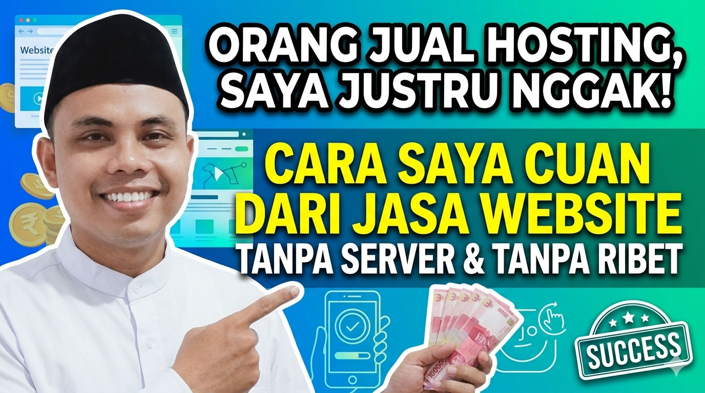 Orang Jual Hosting, Saya Justru Nggak! Cara Saya Cuan dari Jasa Website Tanpa Server & Tanpa Ribet