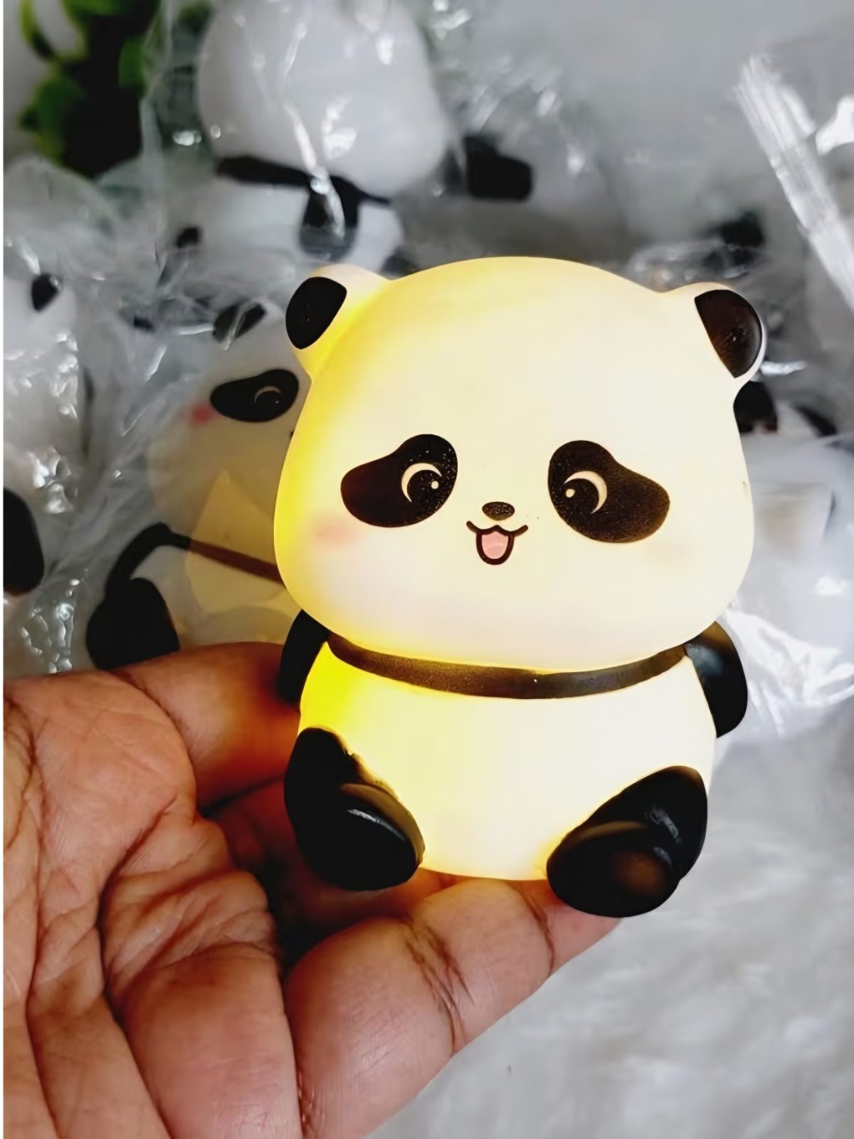 Panda puff Lamp