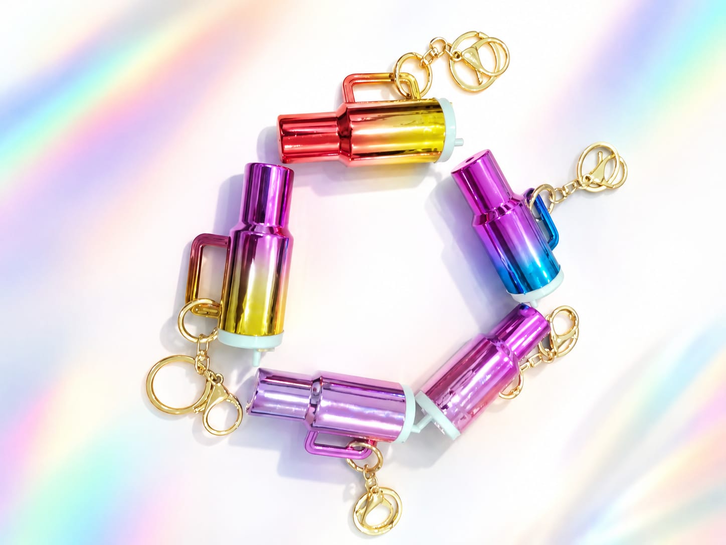 Metallic Tumbler Keychain