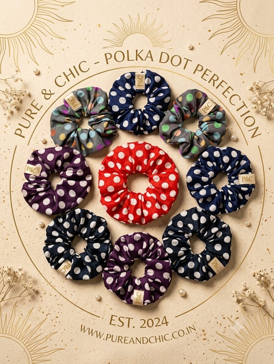 Polka Dot Scrunchie