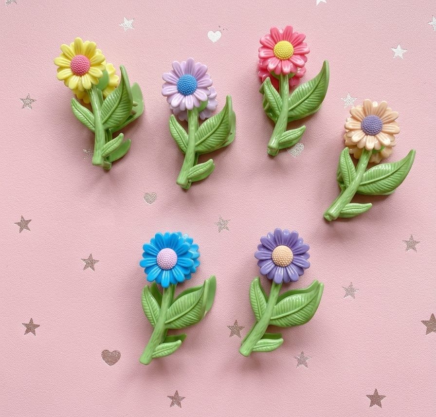 Sunflower Hair Claw Clips