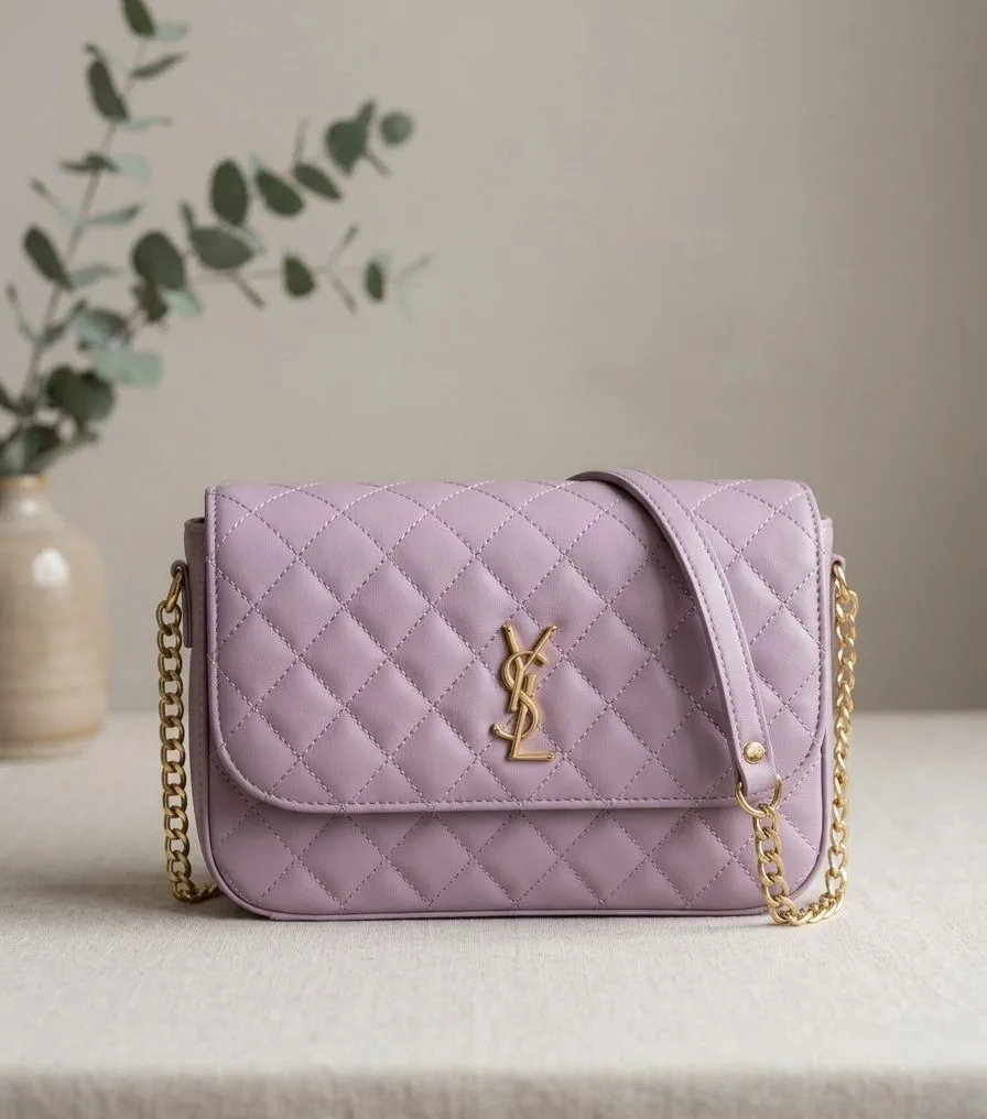 Lilac Luxe Quilted Handbag