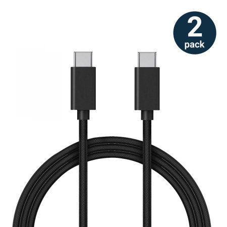 Black 100W 1.5m Braided USB-C To C Fast Charging Cable