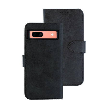  Black Wallet Stand Case - For Google Pixel 7a
