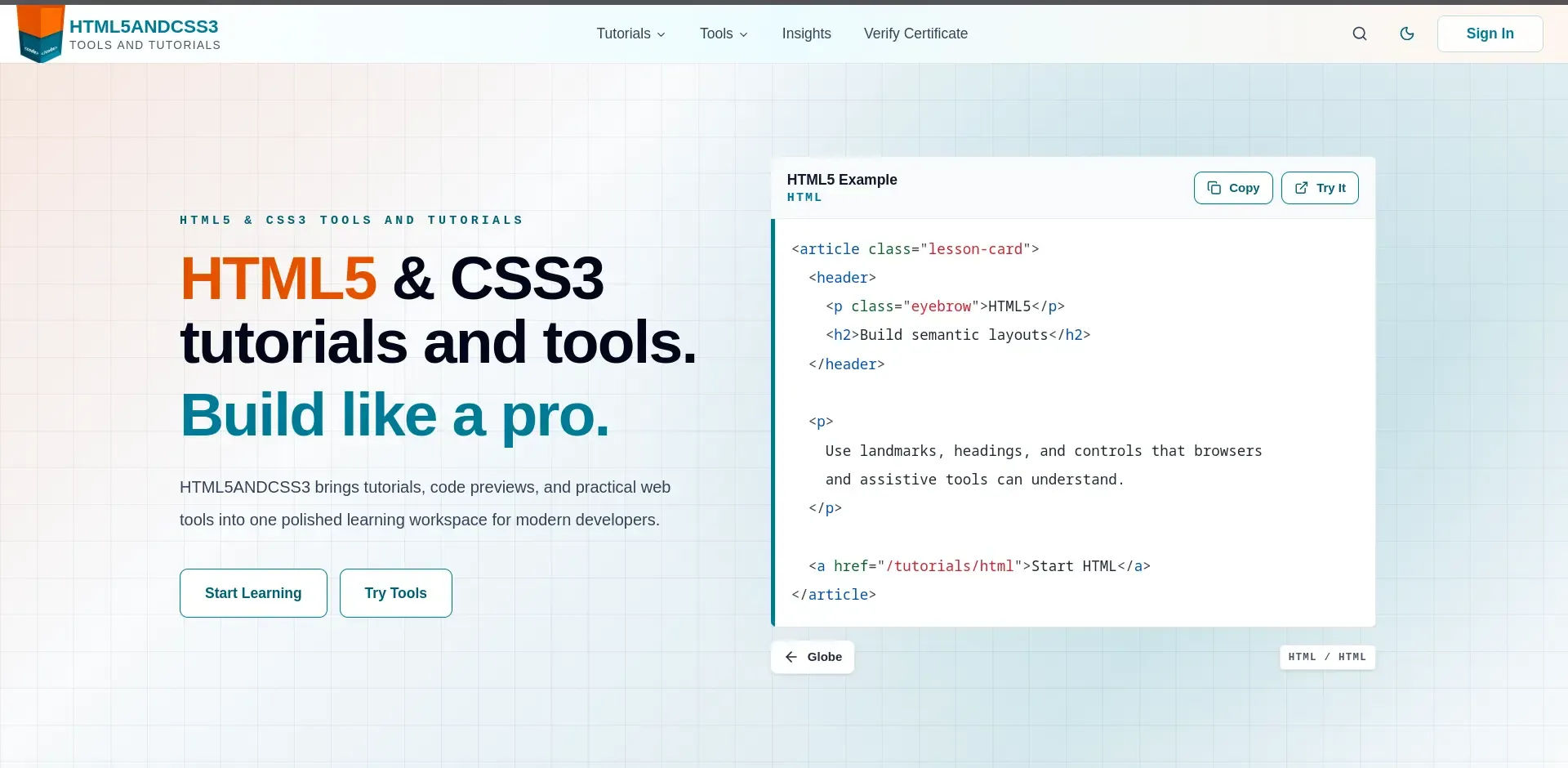 HTML5ANDCSS3 Learning Platform exhibit 1