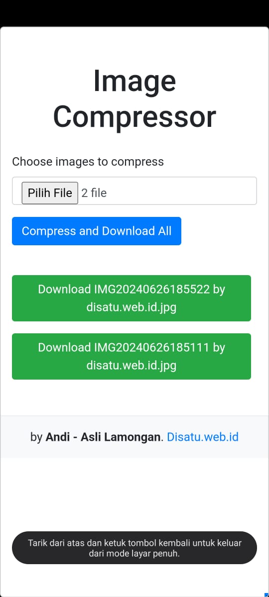 Script Tool Compress Gambar Sederhana