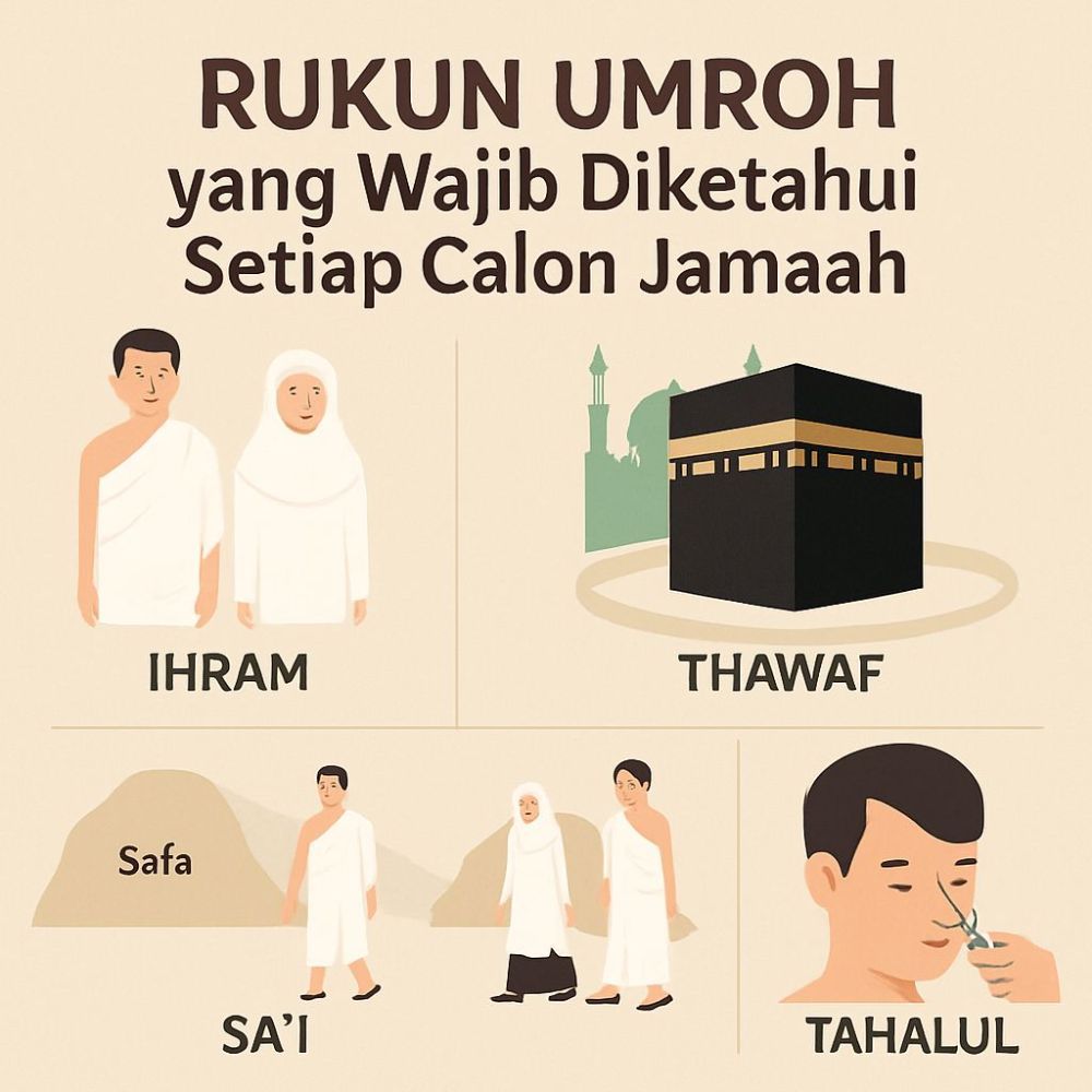 Rukun Umroh yang Wajib Diketahui Setiap Calon Jamaah