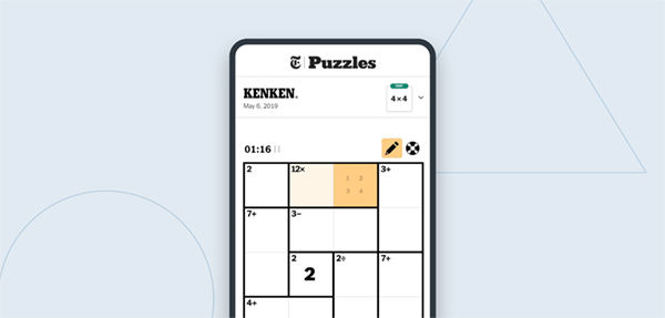The New York Times Ken Ken puzzle