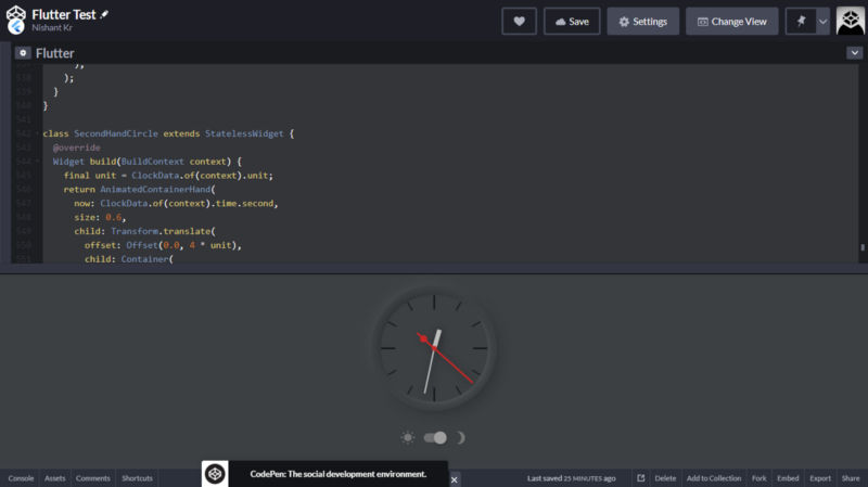 Flutter Neumorphic Clock Output Screens