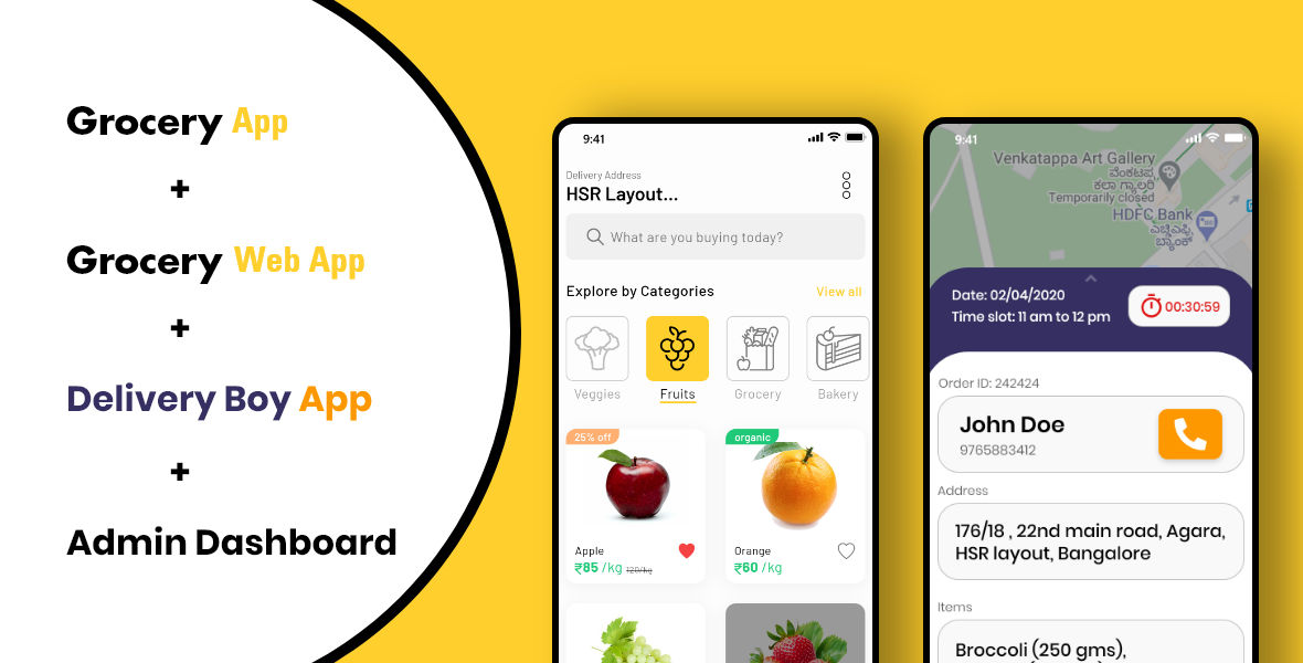 Required Apps to Start onlie Grocery Shopping Delivery Business