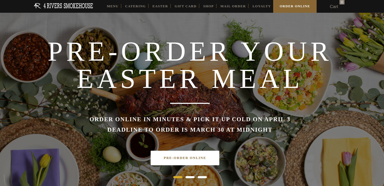 4 Rivers Smokehouse website home page