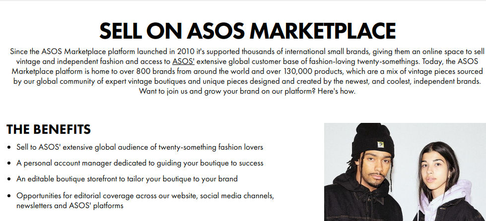 Sell on ASOS MARKETPLACE