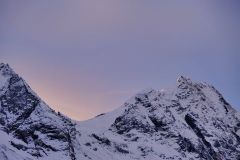 mountain ridge at sunrise
