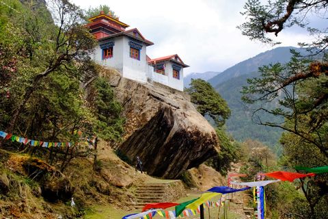 buddhist temple mountain landscape