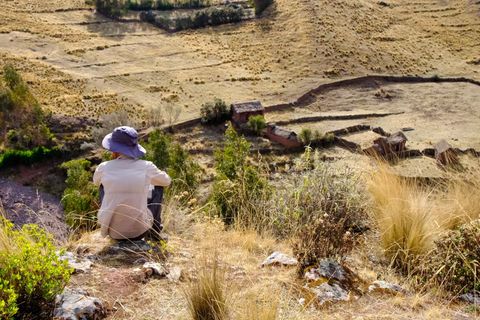 hiker overlooking puca marca