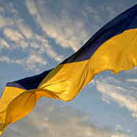 Wait, is it a Ukrainian flag?