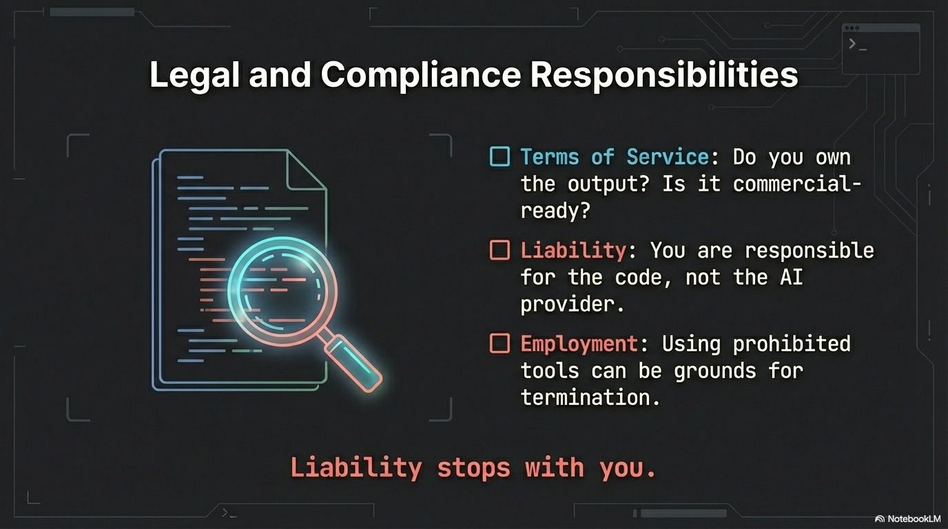 Legal and Compliance Responsibilities while using generative ai