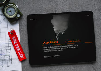 <p>ACROBATICA accoglie i visitatori partendo dalle basi, in questo caso da una definizione vera e propria del tema.</p>